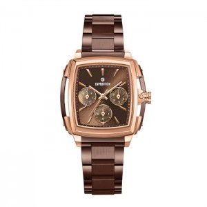 Expedition 3008 Rosegold Brown Steel Lady New BFBROBO